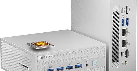 Découvrez le GEEKOM AE8 Max Mini-PC avec AMD Ryzen 7 8745HS, 32 Go DDR5 et 1 To PCIe SSD. Mini-PC performant pour gaming, montage vidéo et multitâche avec Windows 11 Pro, WiFi 6E et refroidissement silencieux.